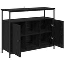 vidaXL Széf Fekete tölgy 100 x 35 x 80 cm Faanyag