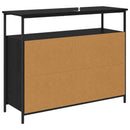 vidaXL Széf Fekete tölgy 100 x 35 x 80 cm Faanyag
