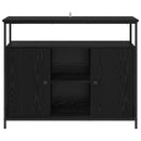 vidaXL Széf Fekete tölgy 100 x 35 x 80 cm Faanyag