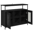 vidaXL Széf Fekete tölgy 100 x 35 x 80 cm Faanyag