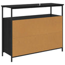 vidaXL Széf Fekete tölgy 100 x 35 x 80 cm Faanyag