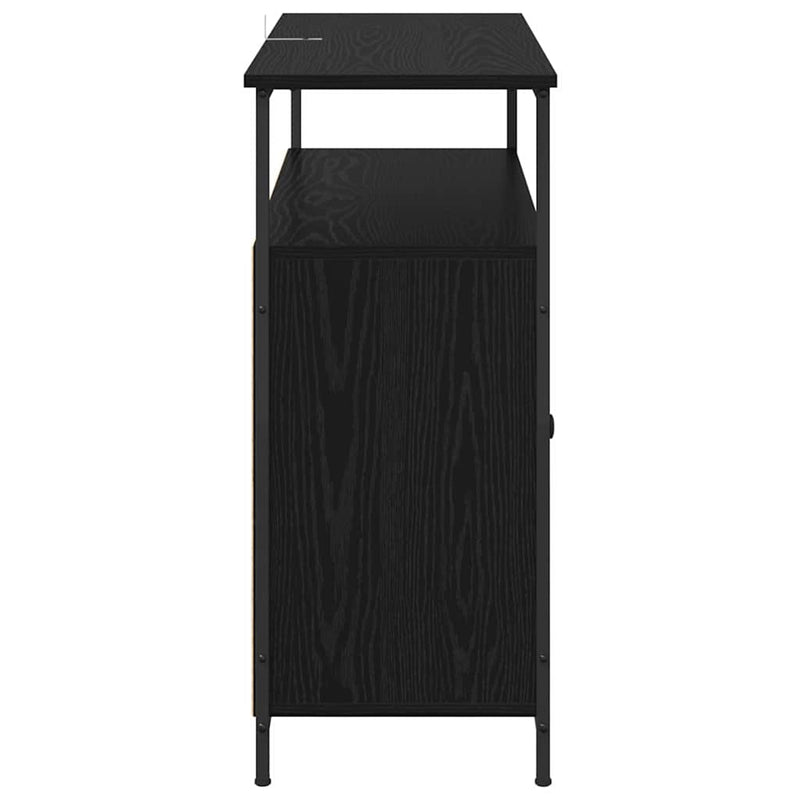 vidaXL Széf Fekete tölgy 100 x 35 x 80 cm Faanyag