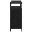 vidaXL Széf Fekete tölgy 100 x 35 x 80 cm Faanyag
