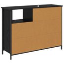 vidaXL Széf Fekete tölgy 100 x 33 x 75 cm Faanyag