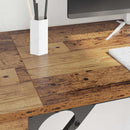 vidaXL Számítógépes asztal fiókkal Öreg fa 131 x 48 x 75 cm Faanyag