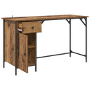 vidaXL Számítógépes asztal fiókkal Öreg fa 131 x 48 x 75 cm Faanyag