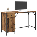 vidaXL Számítógépes asztal fiókkal Öreg fa 131 x 48 x 75 cm Faanyag