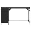 vidaXL Számítógépes asztal Fekete tölgy 131 x 48 x 75 cm Faanyag
