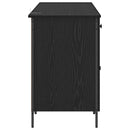 vidaXL Számítógépes asztal Fekete tölgy 131 x 48 x 75 cm Faanyag