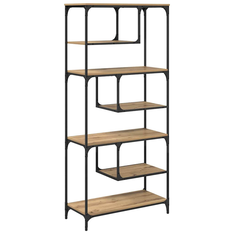 vidaXL Könyvszekrény kézműves tölgy 81 x 36 x 176 cm Faanyag