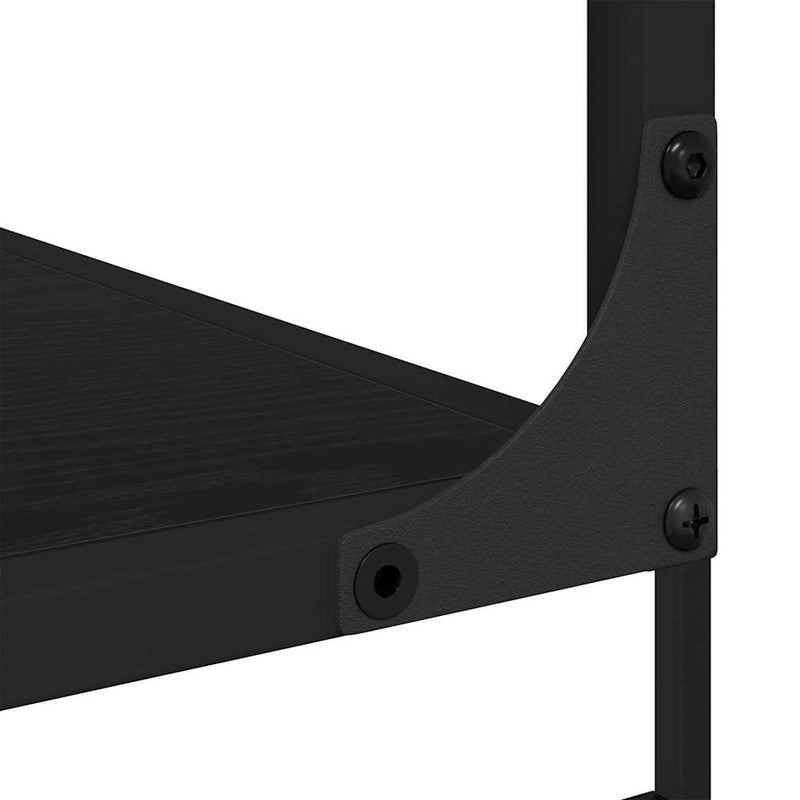 vidaXL Könyvszekrény Musta tammi 81 x 36 x 176 cm Faanyag