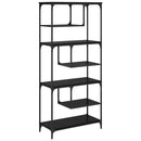 vidaXL Könyvszekrény Musta tammi 81 x 36 x 176 cm Faanyag