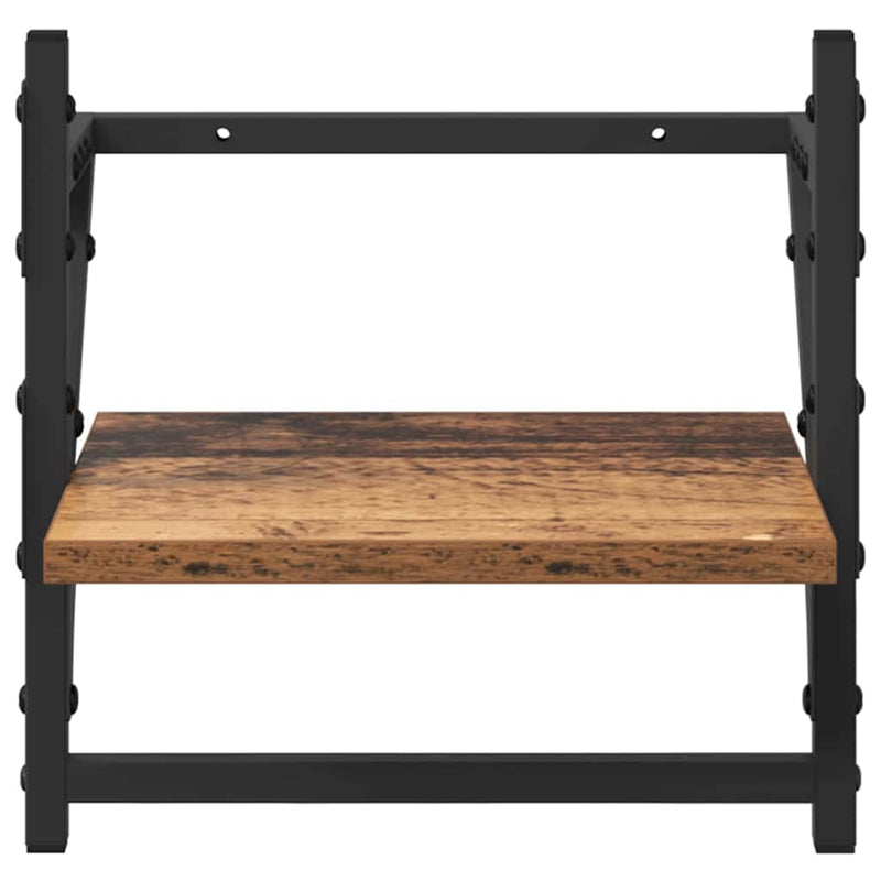 vidaXL Fali polc készlet 6 pcs Öreg fa 100 x 25 x 30 cm Faanyag