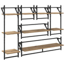 vidaXL Fali polc készlet 6 pcs Artisan tölgy 100 x 25 x 30 cm Faanyag
