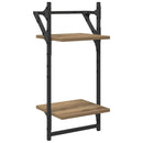 vidaXL Fali polc készlet 6 pcs Artisan tölgy 100 x 25 x 30 cm Faanyag