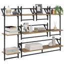 vidaXL Fali polc készlet 6 pcs Artisan tölgy 100 x 25 x 30 cm Faanyag