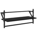 vidaXL Fali polc készlet 6 pcs Fekete tölgy 100 x 25 x 30 cm Faanyag