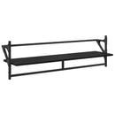 vidaXL Fali polc készlet 6 pcs Fekete tölgy 100 x 25 x 30 cm Faanyag
