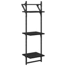 vidaXL Fali polc készlet 6 pcs Fekete tölgy 100 x 25 x 30 cm Faanyag