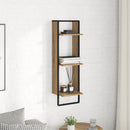 vidaXL Falpolc polcokkal Artisan tölgy 30 x 25 x 100 cm Faanyag