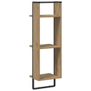 vidaXL Falpolc polcokkal Artisan tölgy 30 x 25 x 100 cm Faanyag