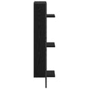 vidaXL Falpolc polcokkal Fekete tölgy 30 x 25 x 100 cm Faanyag