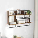 vidaXL Fali polc készlet 4 pcs Öreg fa 65 x 25 x 30 cm Faanyag