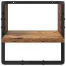 vidaXL Fali polc készlet 4 pcs Öreg fa 65 x 25 x 30 cm Faanyag