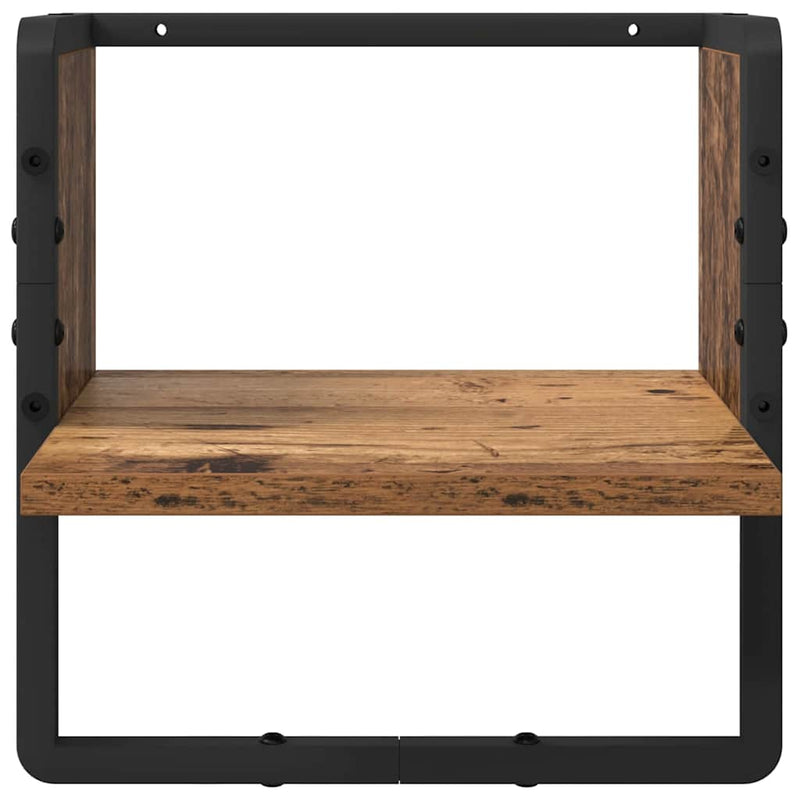 vidaXL Fali polc készlet 4 pcs Öreg fa 65 x 25 x 30 cm Faanyag