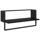 vidaXL Fali polc készlet 4 pcs Fekete tölgy 65 x 25 x 30 cm Faanyag