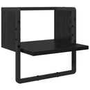 vidaXL Fali polc készlet 4 pcs Fekete tölgy 65 x 25 x 30 cm Faanyag