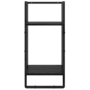 vidaXL Fali polc készlet 4 pcs Fekete tölgy 65 x 25 x 30 cm Faanyag