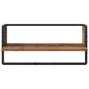 vidaXL Fali polc készlet 6 pcs Öreg fa 100 x 25 x 30 cm Faanyag