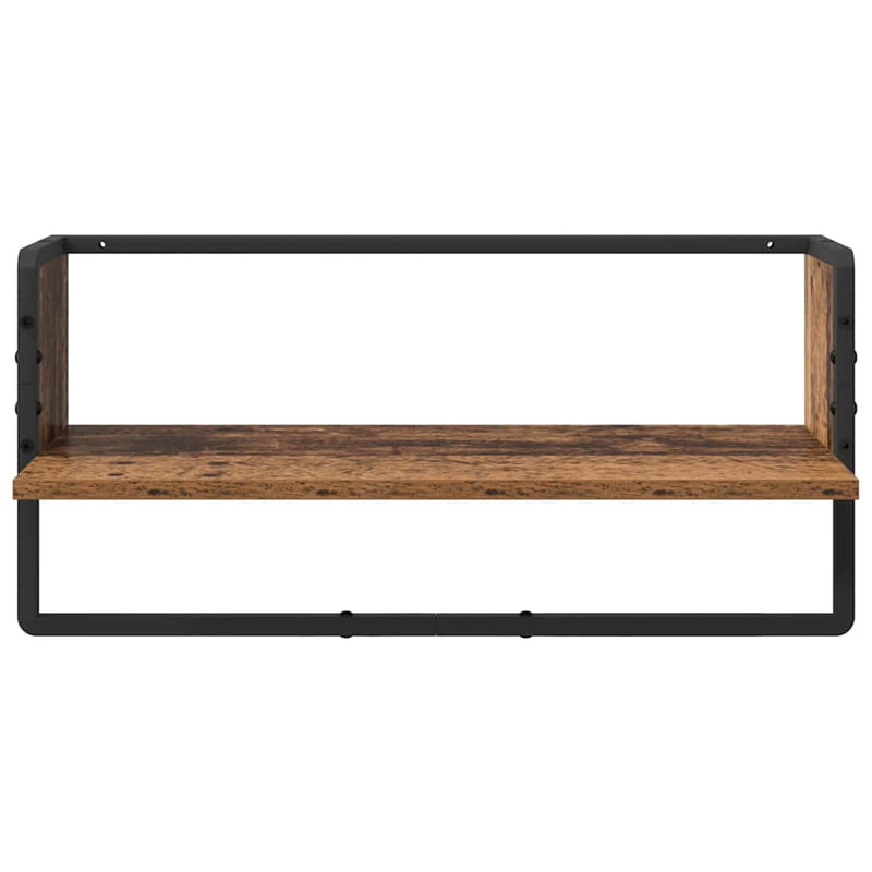 vidaXL Fali polc készlet 6 pcs Öreg fa 100 x 25 x 30 cm Faanyag