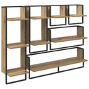 vidaXL Fali polc készlet 6 pcs Artisan tölgy 100 x 25 x 30 cm Faanyag
