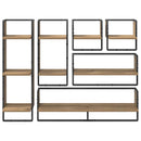 vidaXL Fali polc készlet 6 pcs Artisan tölgy 100 x 25 x 30 cm Faanyag