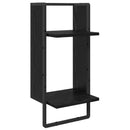 vidaXL Fali polc készlet 6 pcs Fekete tölgy 100 x 25 x 30 cm Faanyag