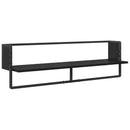 vidaXL Fali polc készlet 6 pcs Fekete tölgy 100 x 25 x 30 cm Faanyag
