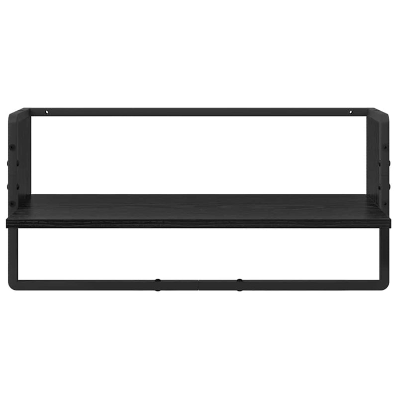 vidaXL Fali polc készlet 6 pcs Fekete tölgy 100 x 25 x 30 cm Faanyag