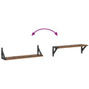 vidaXL Falpolcok polcokkal 2 pcs Öreg fa 60 x 15 x 15,5 cm Faanyag