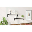 vidaXL Falpolcok 2 pcs Fekete tölgy 60 x 15 x 15,5 cm Faanyag