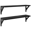 vidaXL Falpolcok 2 pcs Fekete tölgy 60 x 15 x 15,5 cm Faanyag