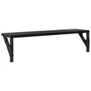 vidaXL Falpolcok 2 pcs Fekete tölgy 60 x 15 x 15,5 cm Faanyag