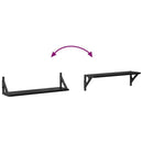 vidaXL Falpolcok 2 pcs Fekete tölgy 60 x 15 x 15,5 cm Faanyag