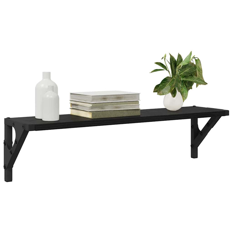 vidaXL Falpolcok 2 pcs Fekete tölgy 60 x 15 x 15,5 cm Faanyag