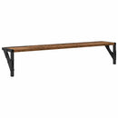 vidaXL Falpolcok polcokkal 2 pcs Öreg fa 80 x 15 x 15,5 cm Faanyag