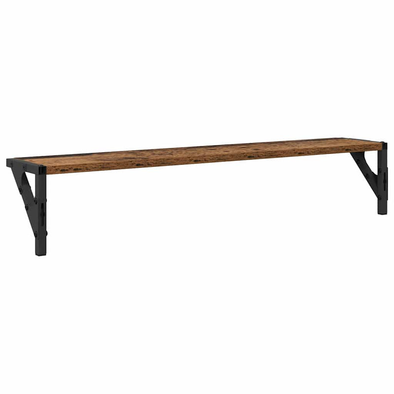 vidaXL Falpolcok polcokkal 2 pcs Öreg fa 80 x 15 x 15,5 cm Faanyag