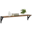 vidaXL Falpolcok polcokkal 2 pcs Öreg fa 80 x 15 x 15,5 cm Faanyag