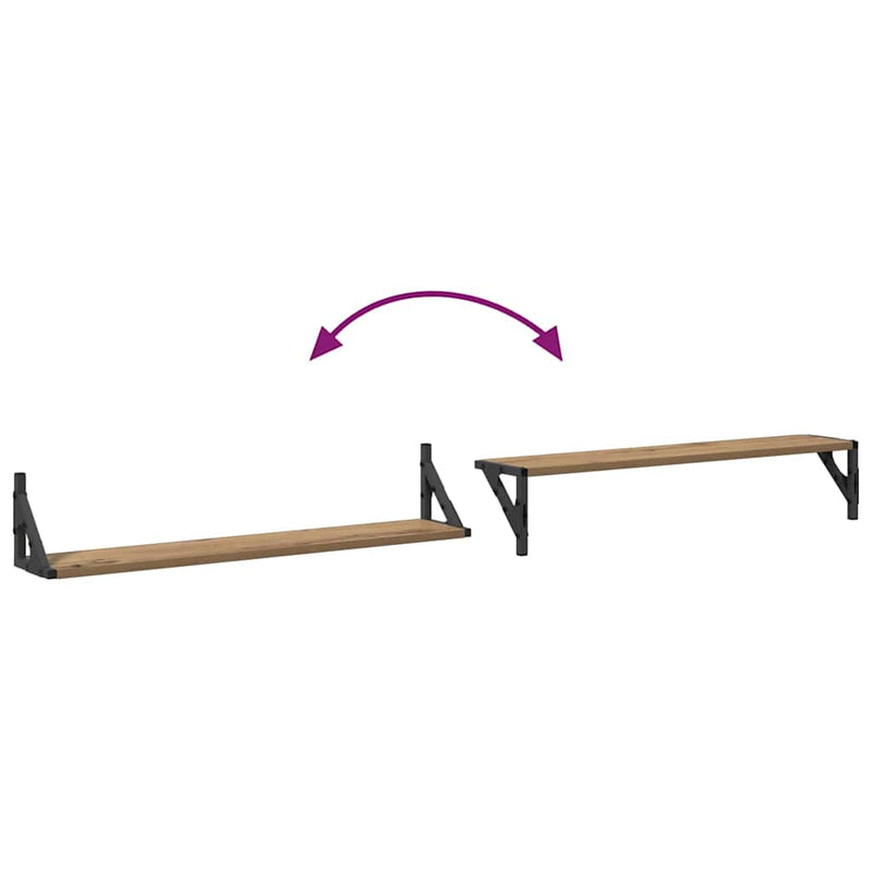 vidaXL Falpolcok 2 pcs Artisan tölgy 80 x 15 x 15,5 cm Faanyag