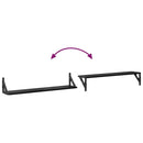 vidaXL Falpolcok 2 pcs Fekete tölgy 80 x 15 x 15,5 cm Faanyag